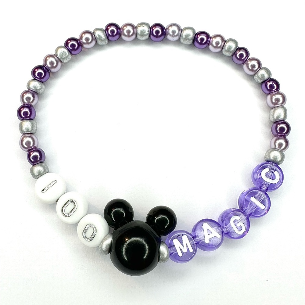 100 Magic Disney Inspired 100 years of Wonder Bracelet Mouse Ears Beaded Stretch